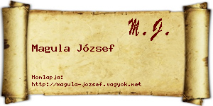 Magula József névjegykártya