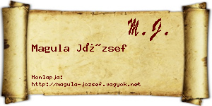 Magula József névjegykártya