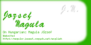 jozsef magula business card
